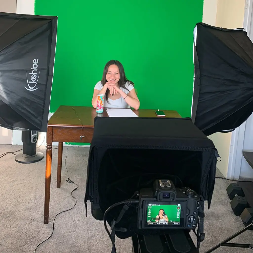 A behind the scenes photo of A News Show