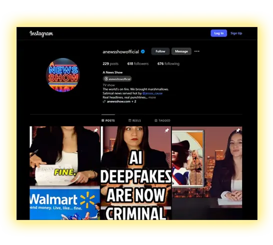 A News Show On Instagram